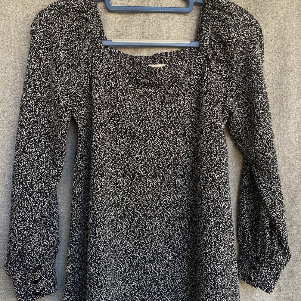 ANN TAYLOR LOFT Stretch Cozy Square Neck Shift Dress XS Petite Casual Chic